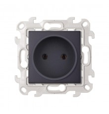 Simon 24 Графит Розетка 2К   2450442-038  Simon