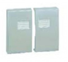 Simon 44 Aqua Клавиша (2 шт) декоративная сменная для выключателя двухклавишного с подсветкой, S44 Aqua, алюминий  4400026-033  Simon