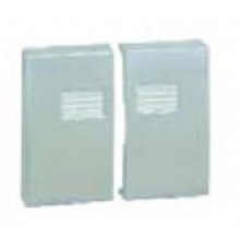 Simon 44 Aqua Клавиша (2 шт) декоративная сменная для выключателя двухклавишного с подсветкой, S44 Aqua, алюминий  4400026-033  Simon