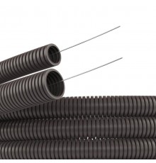 Труба гибкая гофрированная ПА 6 DN29мм ПВ-0 Dвн 28,3мм Dнар 34,5мм, с протяжкой тёмно-серый полиамид  PA612935F0 DKC