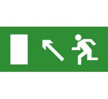 Эвакуационный знак ЭП05 Налево вверх 140x280 мм  ЭП05 140280  TechnoLux