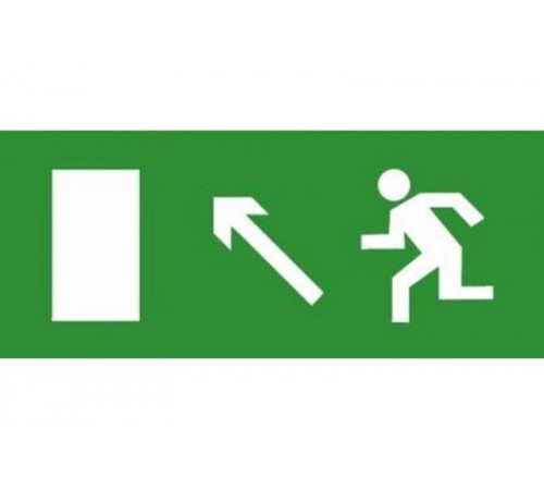 Эвакуационный знак ЭП05 Налево вверх 140x280 мм  ЭП05 140280  TechnoLux
