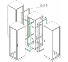 Соединительная рама Метэл-1 IP-55 2000х450мм для углового и Т-образного присоед-ия  СМ5.204УП  МЕТЭЛ
