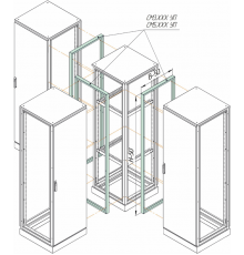 Соединительная рама Метэл-1 IP-55 1800х650мм для углового и Т-образного присоед-ия  СМ5.186УП  МЕТЭЛ
