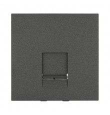 Накладка для розетки телефонной, компьютерной RJ, 45х45 мм (черный бархат) LK45  853208  Ecoplast