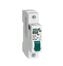 Выключатель автоматический без теплозащиты однополюсный ВА-103М 1P 50А характеристика D 6кА  12543DEK  Dekraft