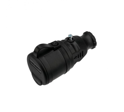 Розетка переносная влагозащищенная с крышкой, с/з, 16 А, IP44 каучук  111-004  REXANT