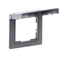 SUNO Рамка влагозащитная IP44,с откидной крышкой,1-постовая Цвет "Алюминий"  721344  Legrand