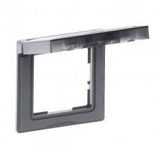 SUNO Рамка влагозащитная IP44,с откидной крышкой,1-постовая Цвет "Алюминий"  721344  Legrand