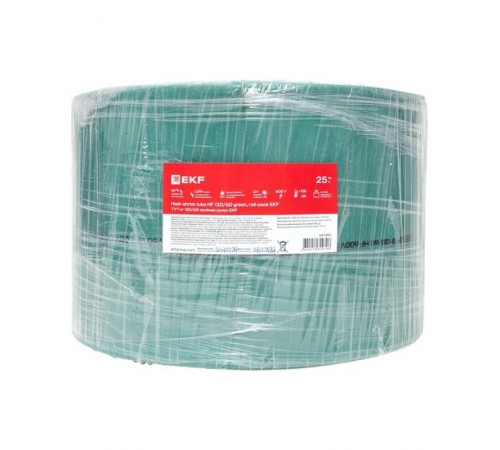 Термоусаживаемая трубка ТУТ нг 120/60 зелёная рулон PROxima  tut-120-j  EKF