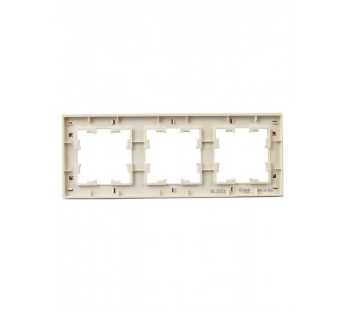BRITE Рамка 3-ая РУ-3-Бр бежевый рифленый  BR-M32-51-K10  IEK
