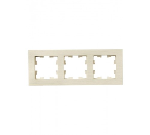 BRITE Рамка 3-ая РУ-3-Бр бежевый рифленый  BR-M32-51-K10  IEK