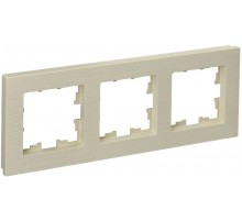 BRITE Рамка 3-ая РУ-3-Бр бежевый рифленый  BR-M32-51-K10  IEK