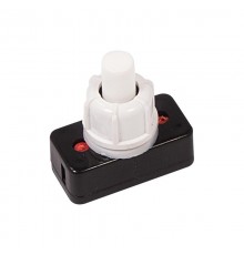 Выключатель-кнопка 250V 1А (2с) ON-OFF белый (для настольной лампы)  36-3010  REXANT