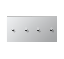 Центральная плата для выключателей, 2 поста (единая плата), для горизонтальной установки, тумблеры 2+2, конус; металл; алюминий; LS1912  AL12-250K0 