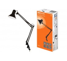 Светильник настольный струбцина 40Вт КЛЛ Е27 черный  SQ0337-0028  TDM