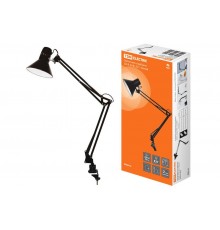 Светильник настольный струбцина 40Вт КЛЛ Е27 черный  SQ0337-0028  TDM
