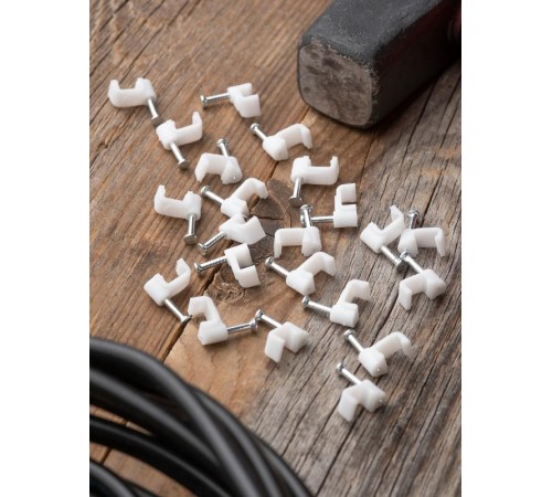 Скоба крепежная квадратная (плоская) (6мм.) (50шт.) EKF PROxima  plcn-ss-6  EKF