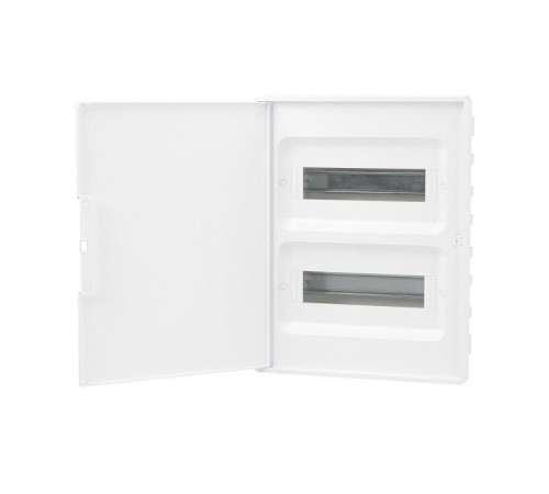 Щиток 24 мод встраиваемый FRAME, белый, с белой дверцей, с 4 шинами PEN (2шт на 8 отв. и 2шт на 6 отв)  F24B1WW  DKC