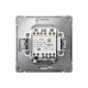 ArtGallery Алюминий Выключатель 2-клавишный ДЛЯ ЖАЛЮЗИ, 2х сх.4, 10А, механизм, быстрозажим. клем.  GAL000319S  SE