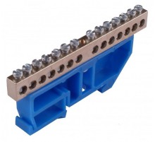 Шина _N_ 150.24.DIN Шина "N" на 24 присоединения 150А на изоляторах прд DIN-рейку  Шина _N_ 150.24.DIN  HEGEL