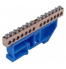 Шина _N_ 150.12.DIN Шина "N" на 12 присоединений 150А на изоляторе прд DIN-рейку  Шина _N_ 150.12.DIN  HEGEL