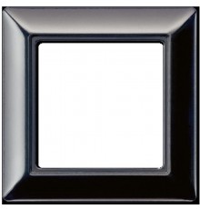 Рамка 1-кратная для вертикальной и горизонтальной установки;черная  AS581SW  Jung