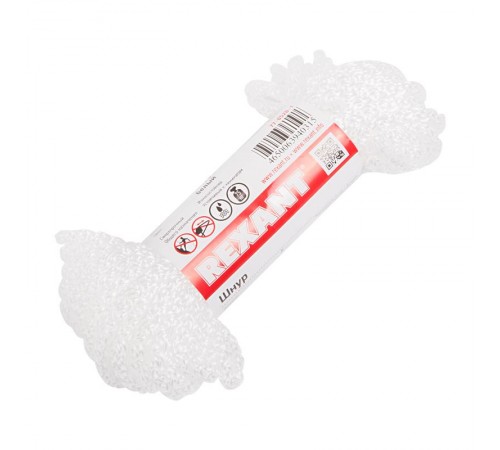 Шнур 5 мм 20 м белый  77-0520-1  REXANT