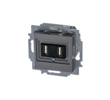 ABB Levit Сталь USB зарядка 2-ая  5014H-A00040 69W  2CHH290040A6069  ABB