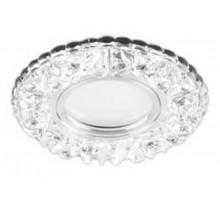 Светильник точечный встраиваемый под лампу, с LED подсветкой CD905 15LED*2835 SMD 4000K, MR16 50W G5.3, белый, хром  28848  FERON