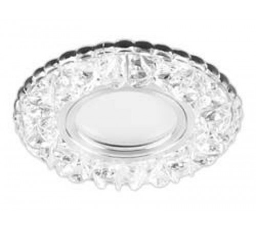 Светильник точечный встраиваемый под лампу, с LED подсветкой CD905 15LED*2835 SMD 4000K, MR16 50W G5.3, белый, хром  28848  FERON