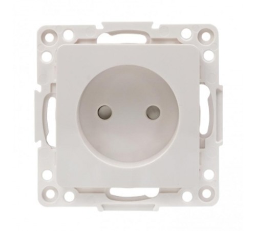 Стокгольм Механизм Розетки 1-местной б/з 10 А белый с защ. штор. PROxima  EYR10-022-10  EKF