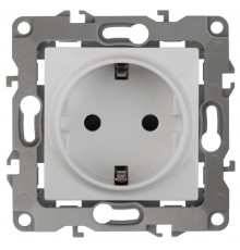 Розетка 12-2101-01 с заземлением, 16АХ-250В,  белый  Б0014675  ЭРА