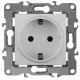 Розетка 12-2101-01 с заземлением, 16АХ-250В,  белый  Б0014675  ЭРА