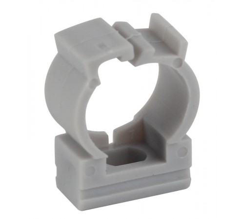 Крепеж-клипса (серый) для трубы d 20мм с фиксатором (100/1000/36000)  Б0047269  ЭРА