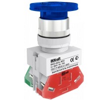 Выкл. кноп. грибок с фикс. AEAL 22 мм Цвет:СИНИЙ  25036DEK  DEKraft