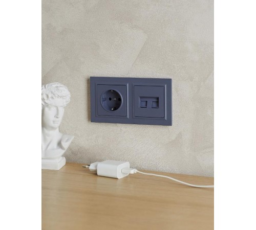 BRITE Рамка 2-ая IP44 РУ-2-БрМ-44 маренго  BR-M22-44-K35  IEK