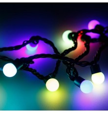 Светодиодная гирлянда ARD-BALL-PRO-D17.5-10000-BLACK-100LED RGB (230V, 7W)  025586  Arlight