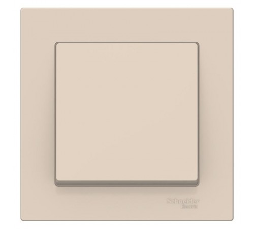 AtlasDesign Бежевый Выключатель 1-клавишный сх.1, 10АХ, (в сборе с рамкой)  ATN000212  SE