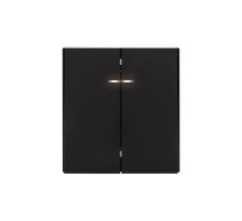 Выключатель STRONG 2 кл с подсветкой 10А с/у антрацит  KR-78-0714-5  Kranz