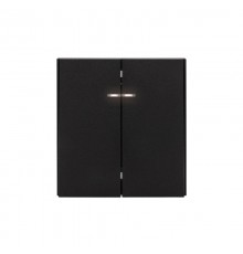 Выключатель STRONG 2 кл с подсветкой 10А с/у антрацит  KR-78-0714-5  Kranz