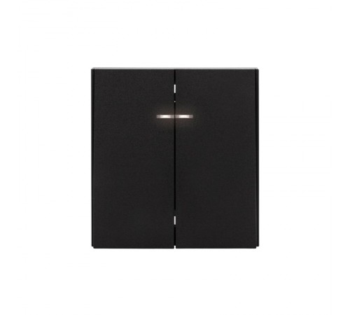 Выключатель STRONG 2 кл с подсветкой 10А с/у антрацит  KR-78-0714-5  Kranz