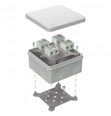 Коробка огнестойкая для о/п двухкомпонентная 60-0300-FR10.0-8 Е15-Е120 RAL7035 100х100х50 (14 шт/кор) серая  60-0300-7035-FR10.0-8  Промрукав