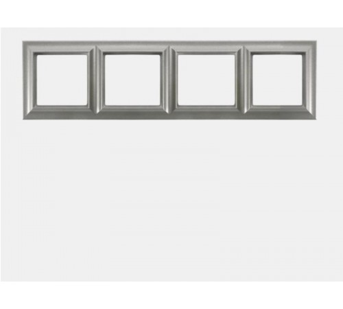 Рамка 4-поста; Eco Profi  Standart; термопласт; алюминий  EPS484AL  Jung
