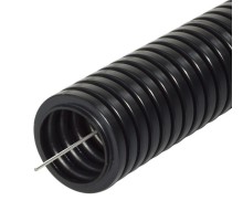 Труба гофрированная ПА негорючая (НГ) стойкая к УФ с/з d20 мм (50м) черная  PR02.01210  Промрукав