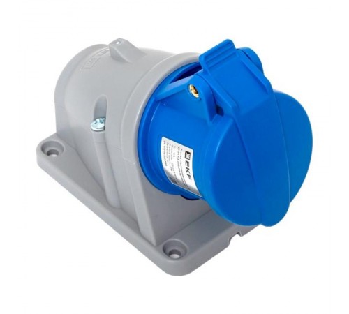 Розетка стационарная наружная 113 2Р+РЕ 16А 220В IP44 EKF PROXIMA  ps-113-16-220-PRO  EKF