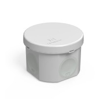 Коробка распределительная 70х50мм IP66 4 ввода серая для прямого монтажа двухкомпонентная безгалогенная (HF) (168шт/кор)  60-0110  Промрукав