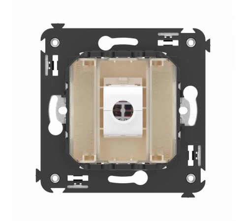 Компьютерная розетка RJ-45 без шторки в стену, кат.6 одинарная, "Avanti", "Ванильная дымка"  4405693  DKC