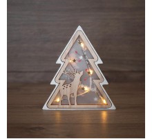 Деревянная фигурка с подсветкой Елочка 16х2х18 см  504-029  NEON-NIGHT