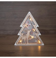 Деревянная фигурка с подсветкой Елочка 16х2х18 см  504-029  NEON-NIGHT